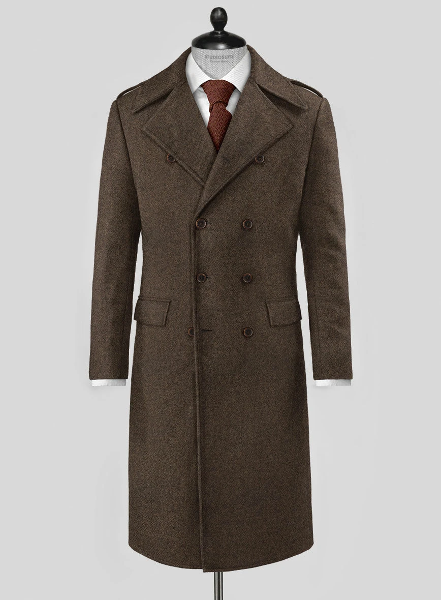 Highlander Dark Brown Tweed GQ Overcoat 1 Highlander Dark Brown Tweed GQ Overcoat