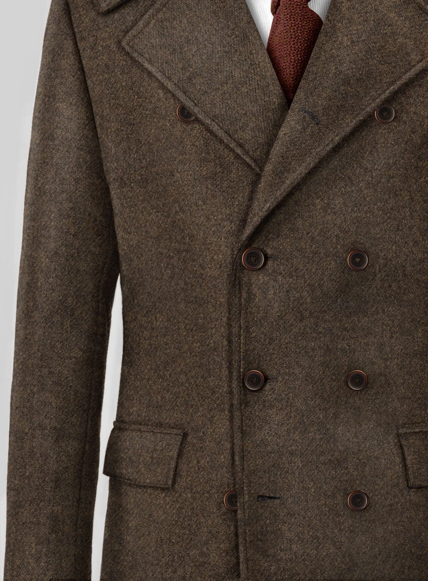 Highlander Dark Brown Tweed GQ Overcoat 2 Highlander Dark Brown Tweed GQ Overcoat - Image 2