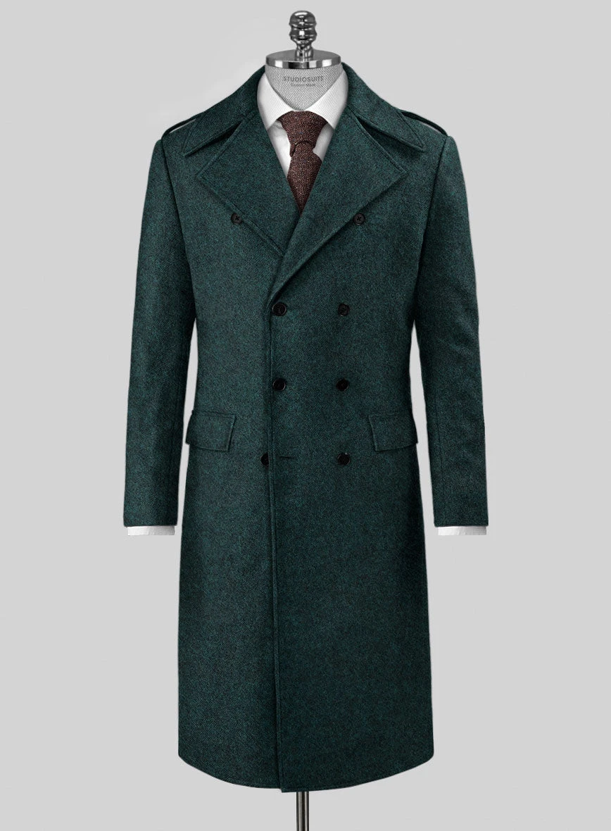 Highlander Melange Green Tweed GQ Overcoat 1 Highlander Melange Green Tweed GQ Overcoat