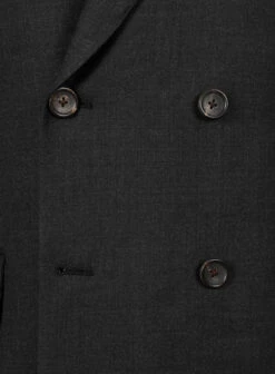 Huddersfield Dk Charcoal Pure Wool Double Breasted Blazer -Tiano Suits Shop hudddkcharchicagojacklook 2