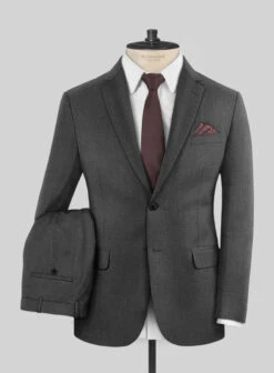Huddersfield Stretch Dark Gray Wool Suit