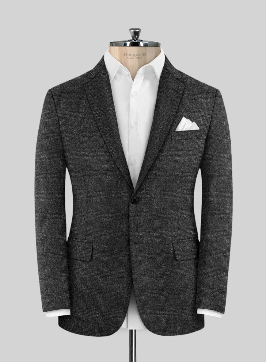 Italian Afaola Charcoal Wool Jacket 1 Italian Afaola Charcoal Wool Jacket