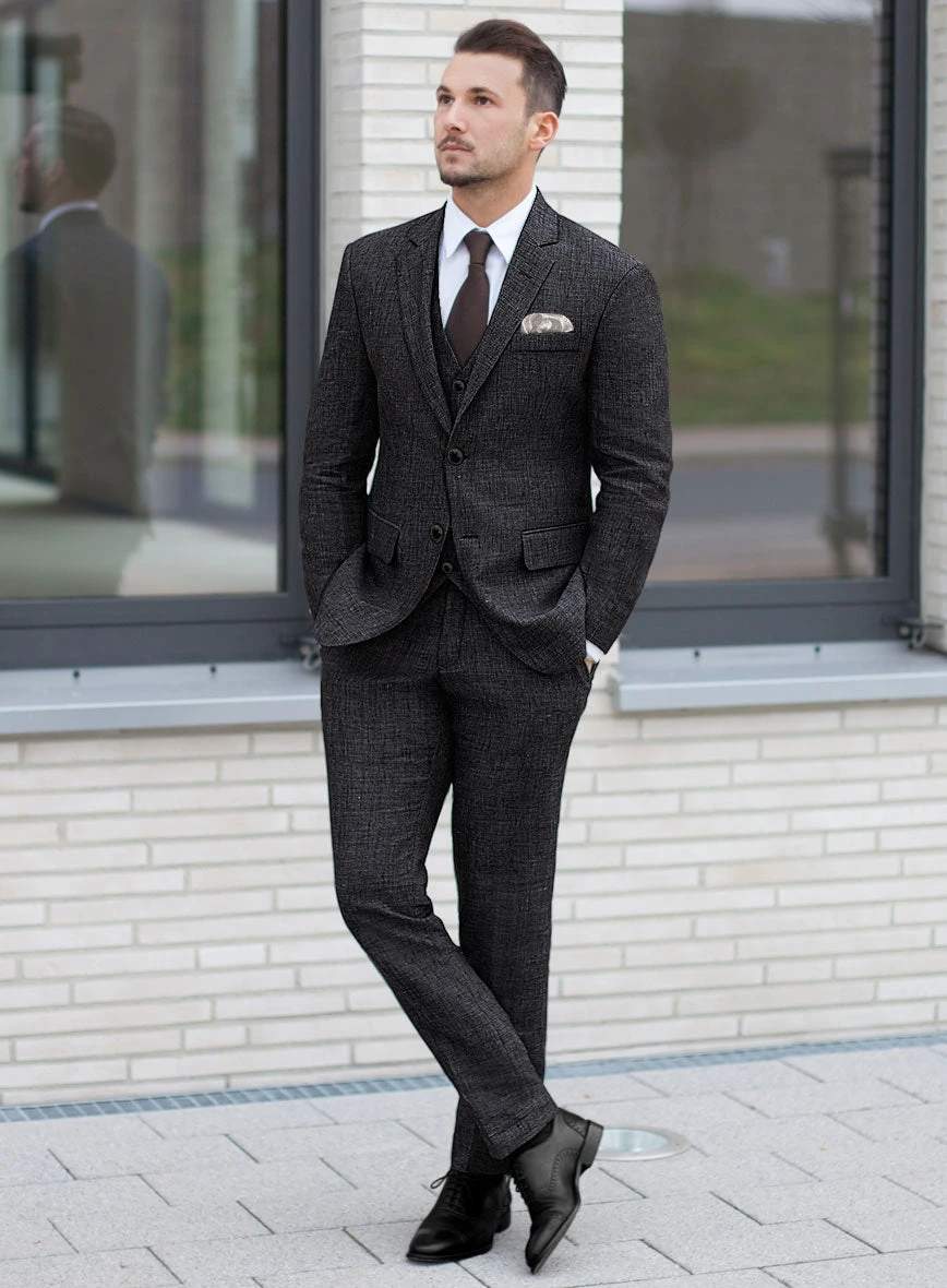 Italian Blu Linen Suit 1 Italian Blu Linen Suit