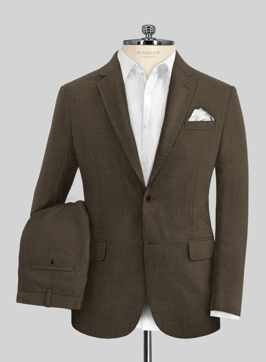 Italian Brown Linen Suit 2 Italian Brown Linen Suit - Image 2