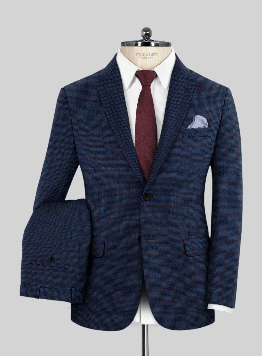 Italian Ermene Blue Wool Suit 1 Italian Ermene Blue Wool Suit