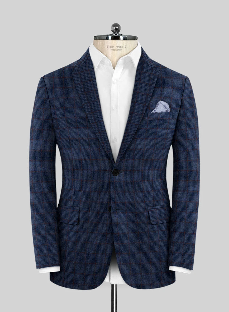 Italian Ermene Blue Wool Suit 3 Italian Ermene Blue Wool Suit - Image 3