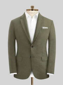 Italian French Green Linen Suit -Tiano Suits Shop italianfrenchgreenlinensuitlook 2