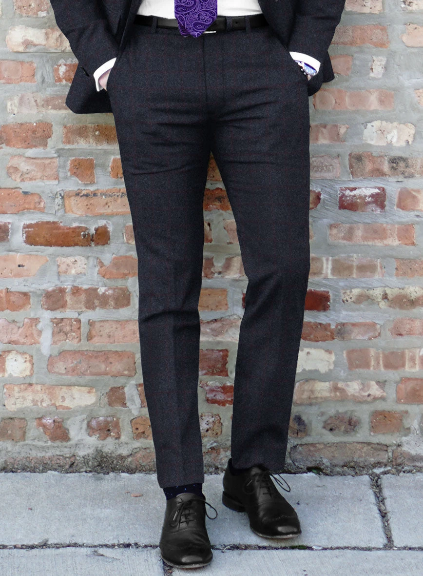 Italian Jamen Blue Checks Flannel Suit 4 Italian Jamen Blue Checks Flannel Suit - Image 4