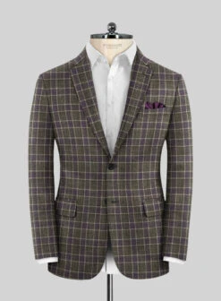 Italian Lendro Checks Wool Jacket