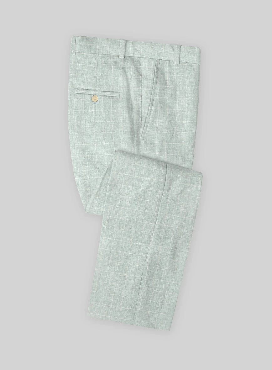 Italian Linen Lusso Summer Green Suit 5 Italian Linen Lusso Summer Green Suit - Image 5