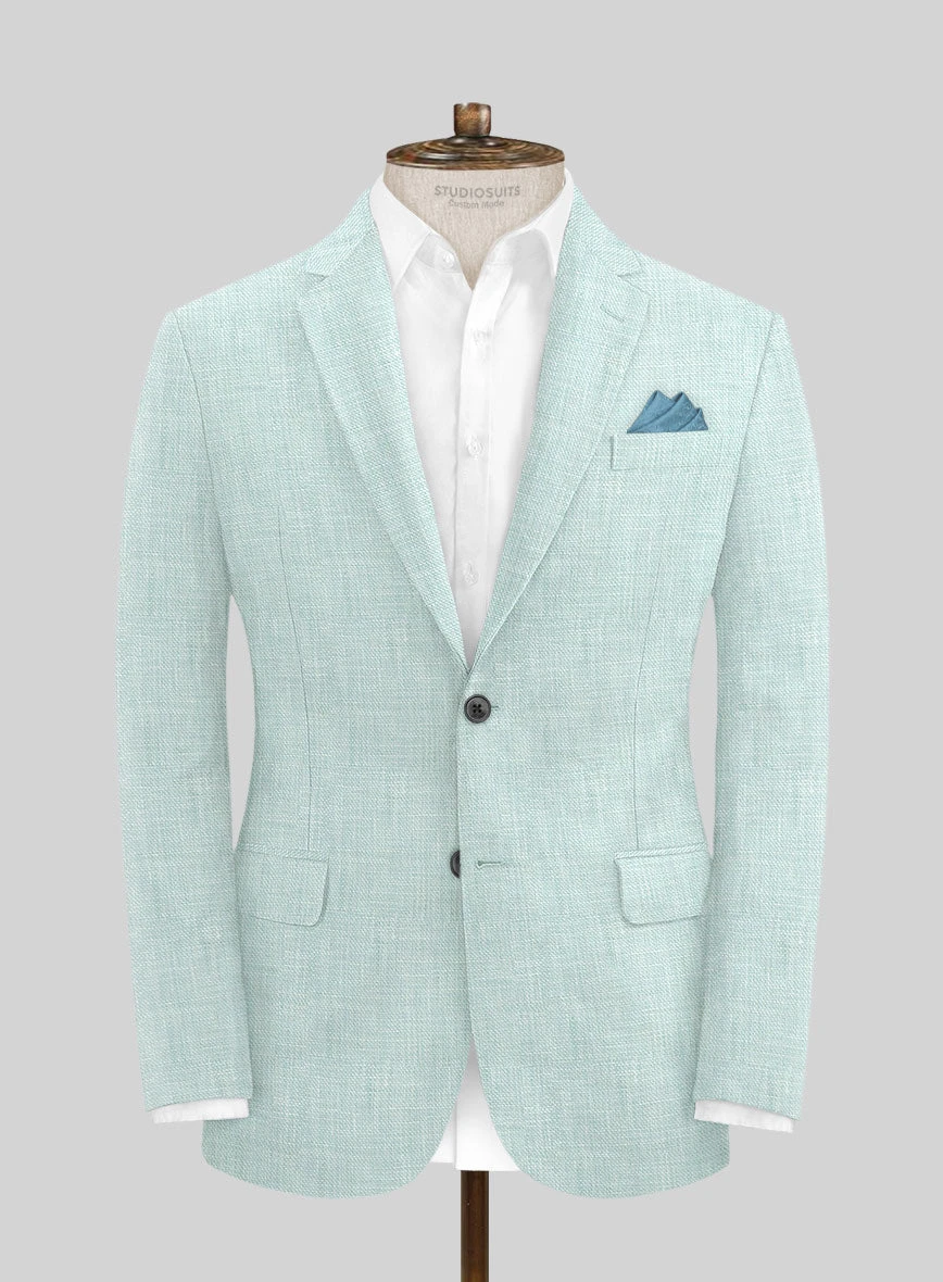 Italian Linen Mint Green Jacket 1 Italian Linen Mint Green Jacket