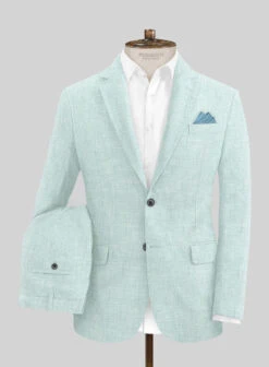 Tiano Suits Shop 33 Italian Linen Mint Green Suit