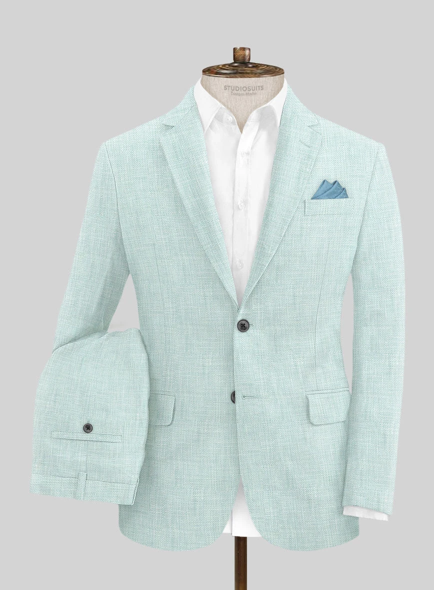 Italian Linen Mint Green Suit 1 Italian Linen Mint Green Suit