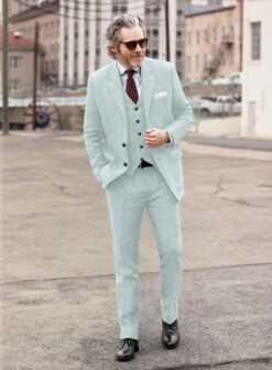 Tiano Suits Shop -Tiano Suits Shop italianlinenmintgreensuitlok 1