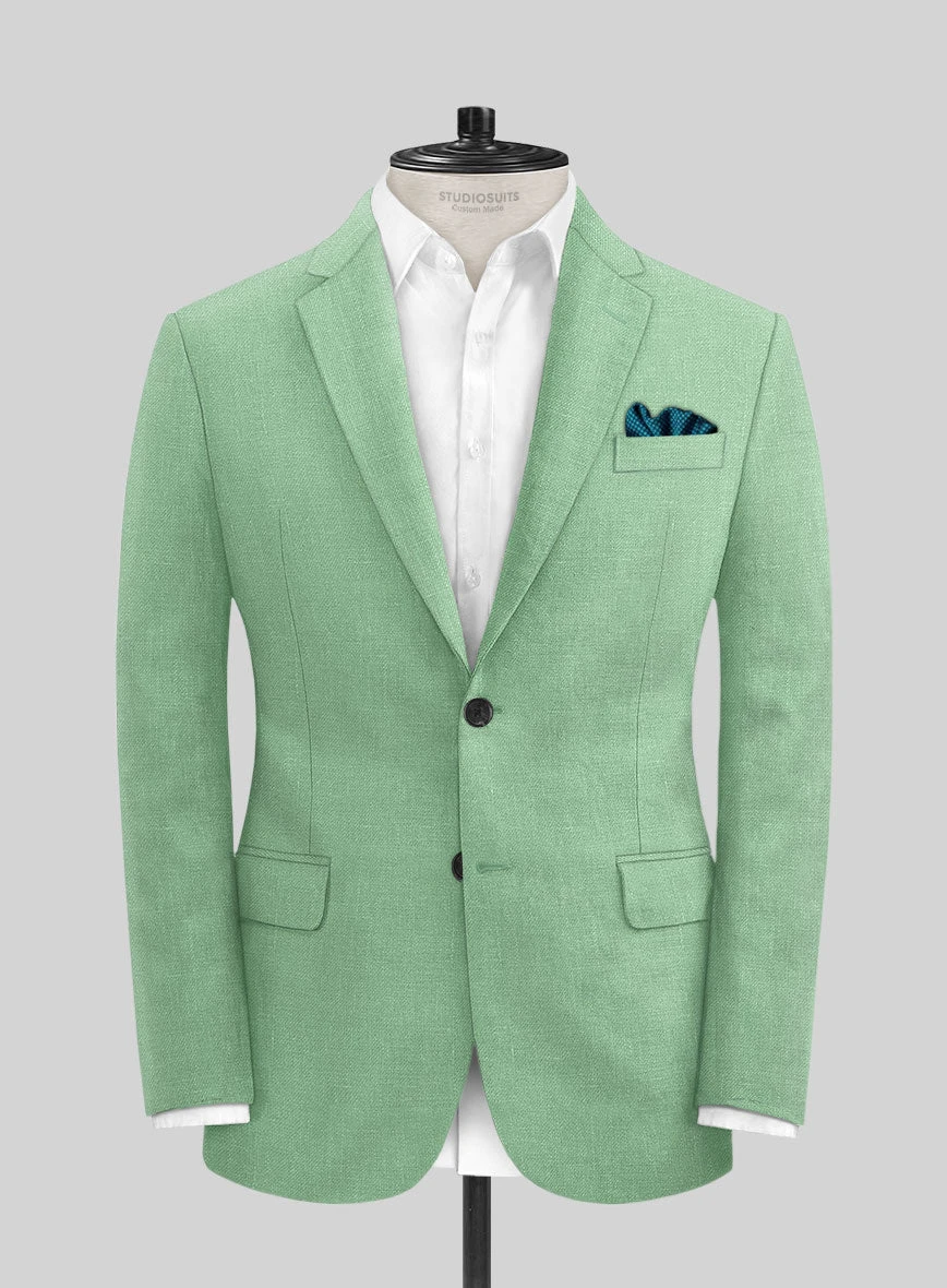 Italian Linen Mojito Green Suit 4 Italian Linen Mojito Green Suit - Image 4