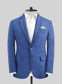 Italian Linen Smoked Blue Suit 10 Italian Linen Smoked Blue Suit -Tiano Suits Shop italianlinensmokedbluesuitlook 2