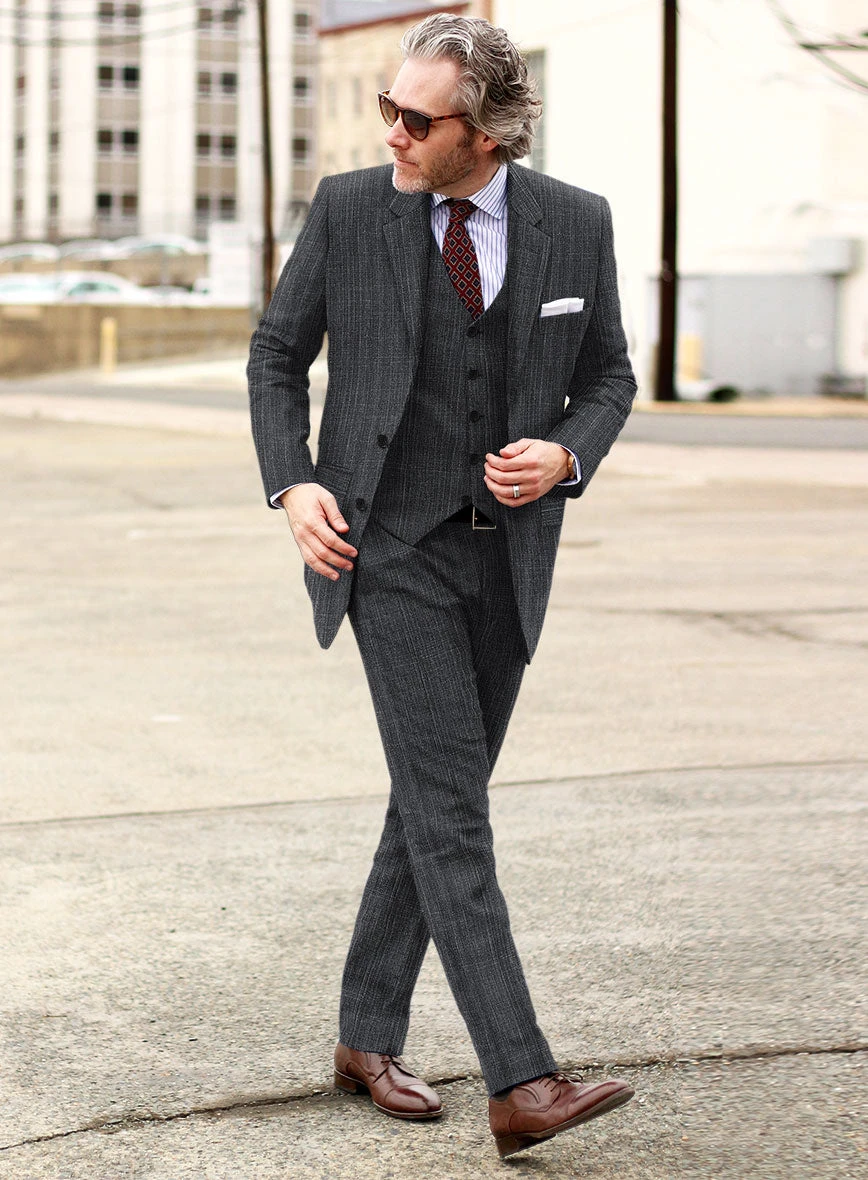 Italian Linen Twilight Dark Blue Suit 2 Italian Linen Twilight Dark Blue Suit - Image 2