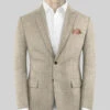 Italian Murano Beige Wool Linen Jacket