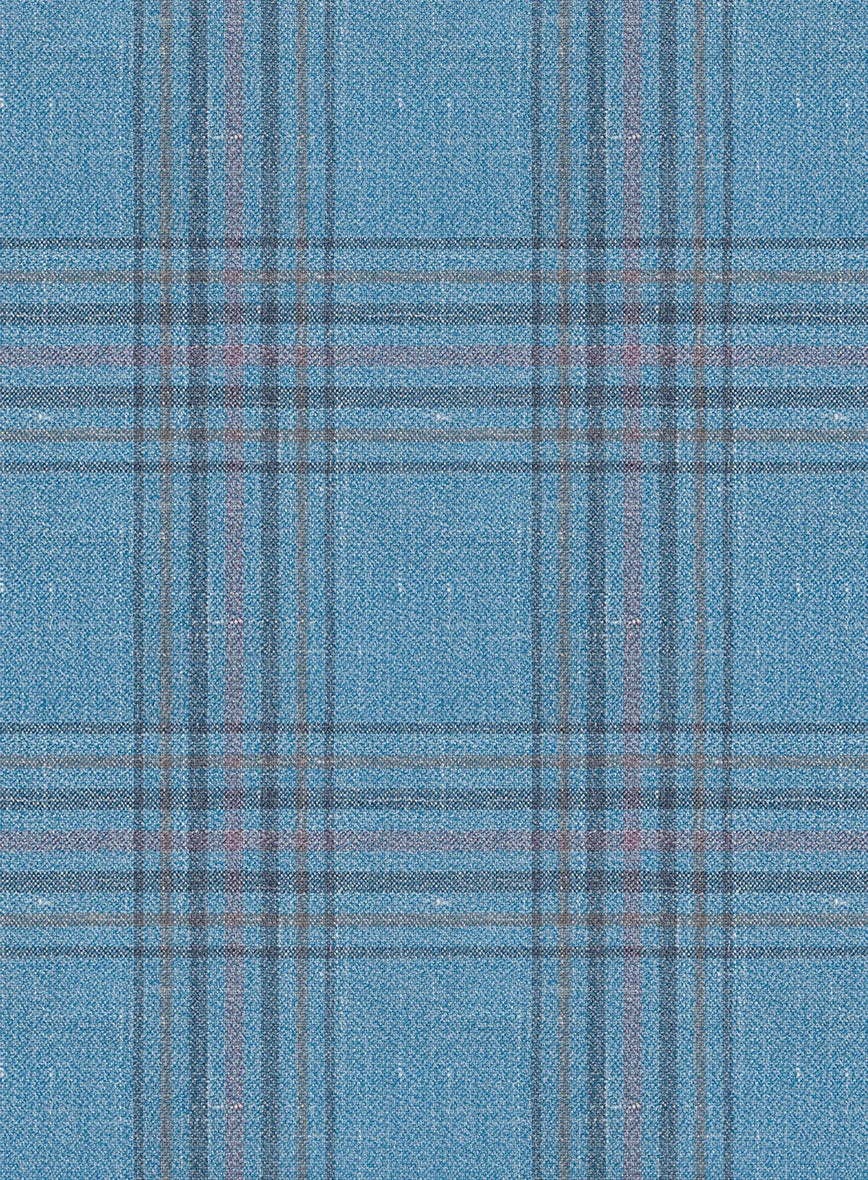 Italian Murano Beni Blue Wool Linen Silk Jacket 2 Italian Murano Beni Blue Wool Linen Silk Jacket - Image 2