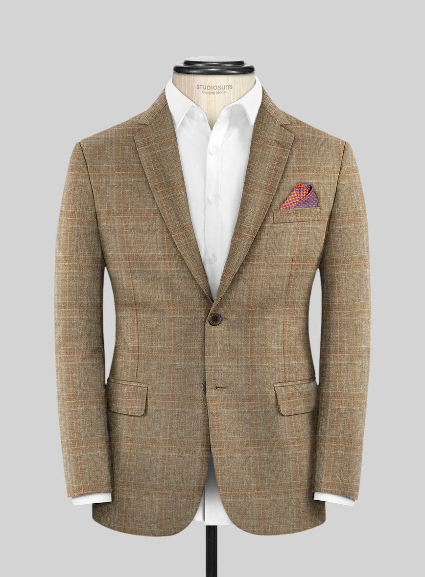 Italian Murano Ocavi Brown Wool Linen Silk Jacket 1 Italian Murano Ocavi Brown Wool Linen Silk Jacket