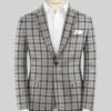 Italian Murano Cipco Checks Wool Linen Silk Jacket
