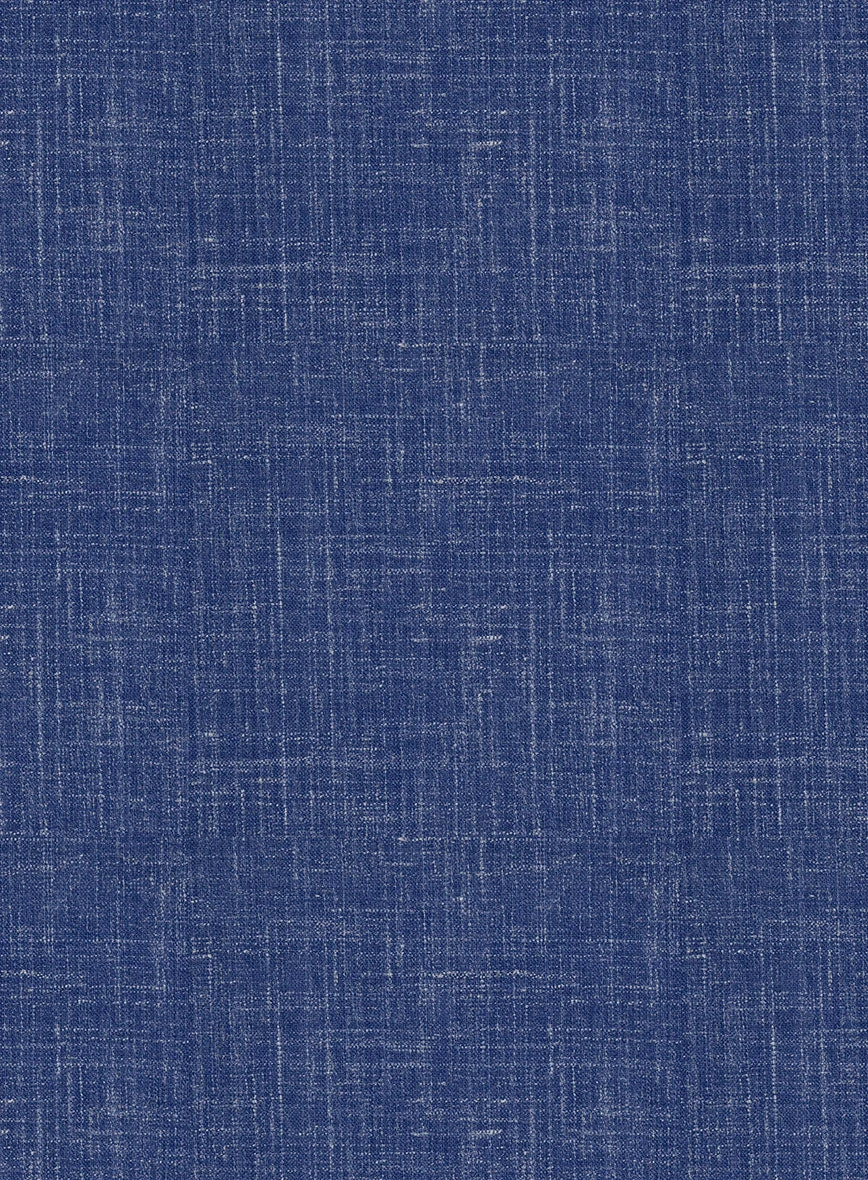 Italian Murano Cobalt Blue Wool Linen Jacket 2 Italian Murano Cobalt Blue Wool Linen Jacket - Image 2