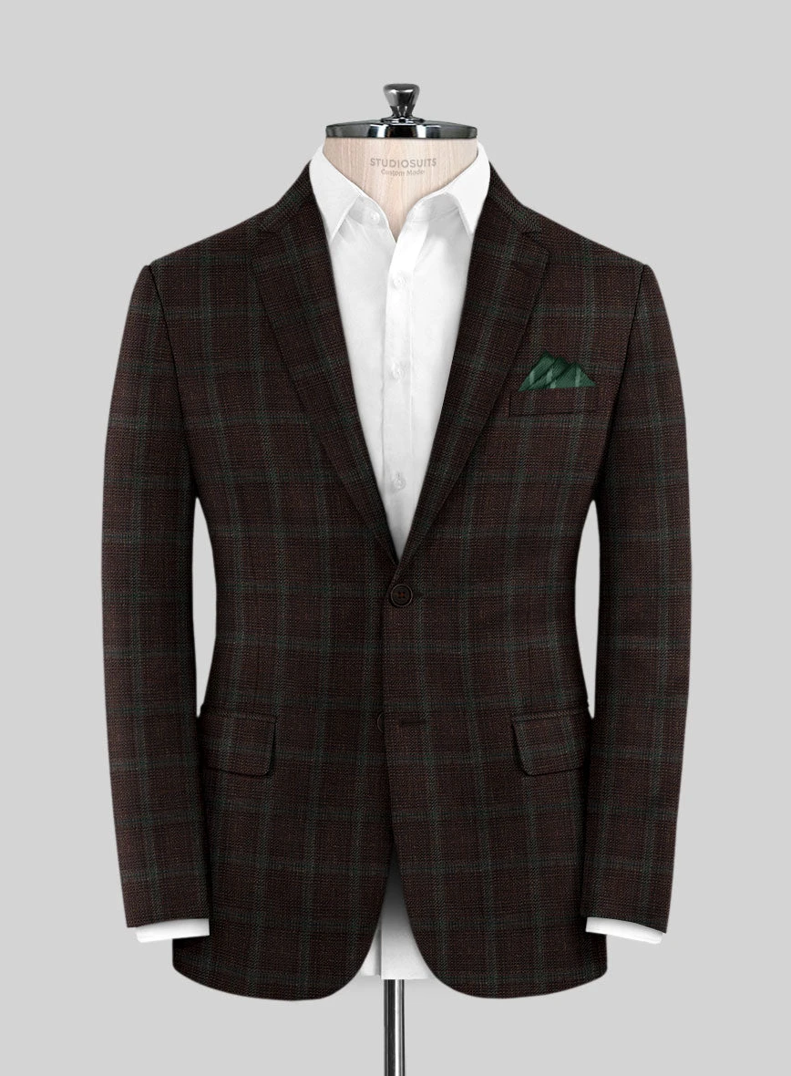 Italian Murano Corri Checks Wool Linen Silk Jacket 1 Italian Murano Corri Checks Wool Linen Silk Jacket