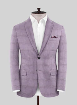 Italian Murano Esar Lavender Wool Linen Silk Jacket