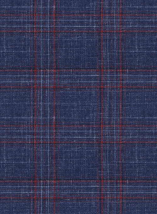 Italian Murano Fanado Blue Wool Linen Jacket 2 Italian Murano Fanado Blue Wool Linen Jacket - Image 2