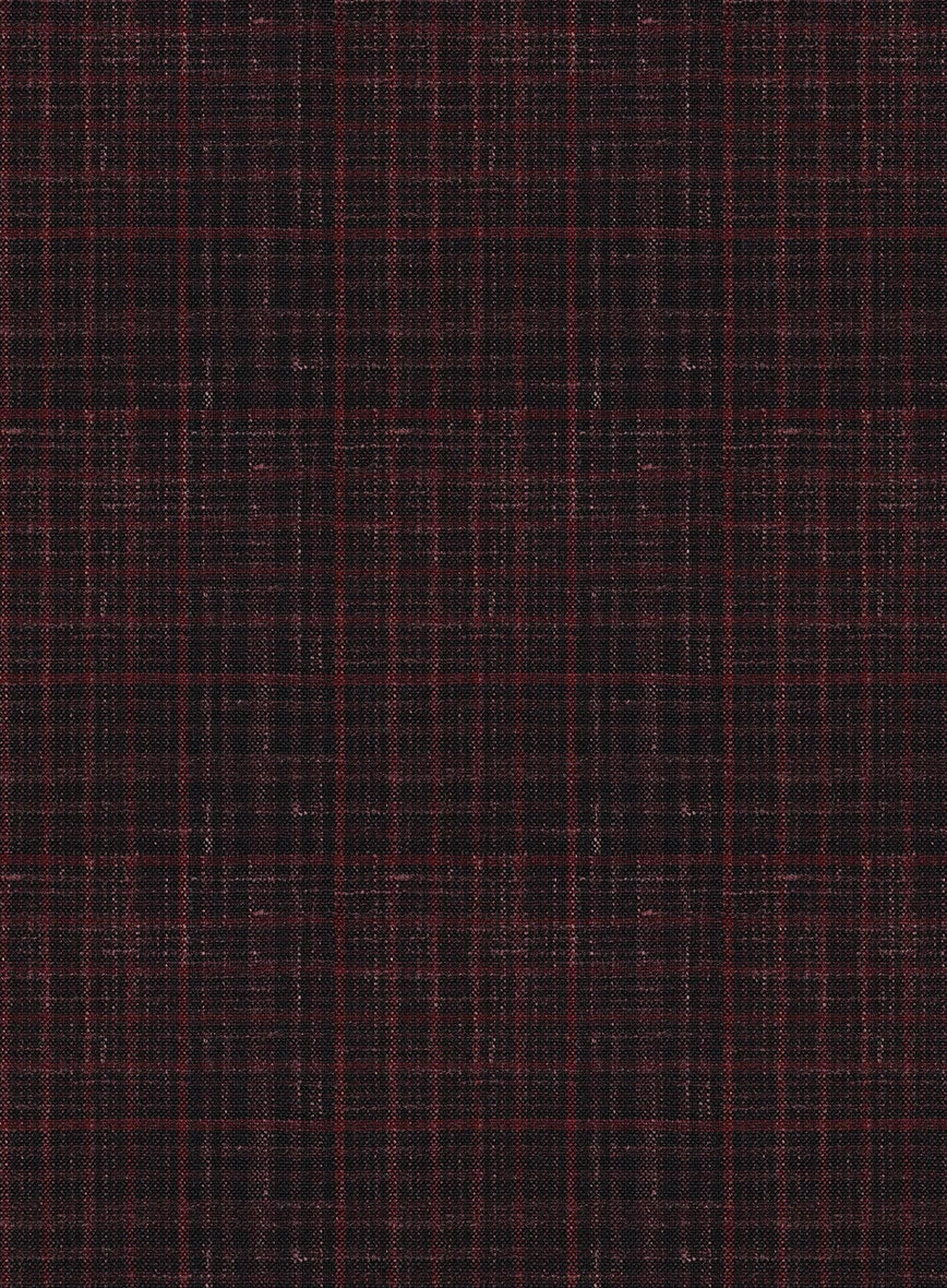 Italian Murano Irgo Checks Wool Linen Silk Jacket 2 Italian Murano Irgo Checks Wool Linen Silk Jacket - Image 2