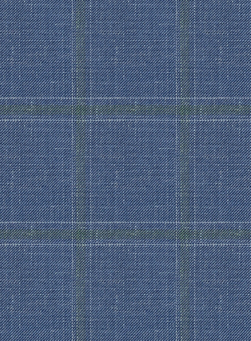 Italian Murano Ivarno Blue Wool Linen Silk Suit 6 Italian Murano Ivarno Blue Wool Linen Silk Suit - Image 6