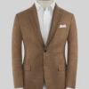 Italian Murano Karilo Brown Wool Linen Silk Jacket