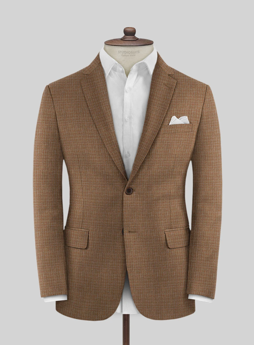 Italian Murano Karilo Brown Wool Linen Silk Jacket 1 Italian Murano Karilo Brown Wool Linen Silk Jacket
