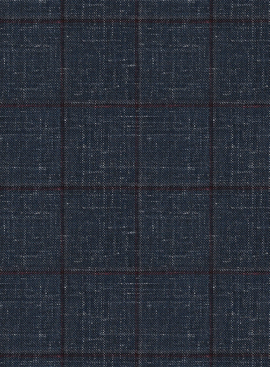 Italian Murano Ili Blue Wool Linen Silk Jacket 2 Italian Murano Ili Blue Wool Linen Silk Jacket - Image 2