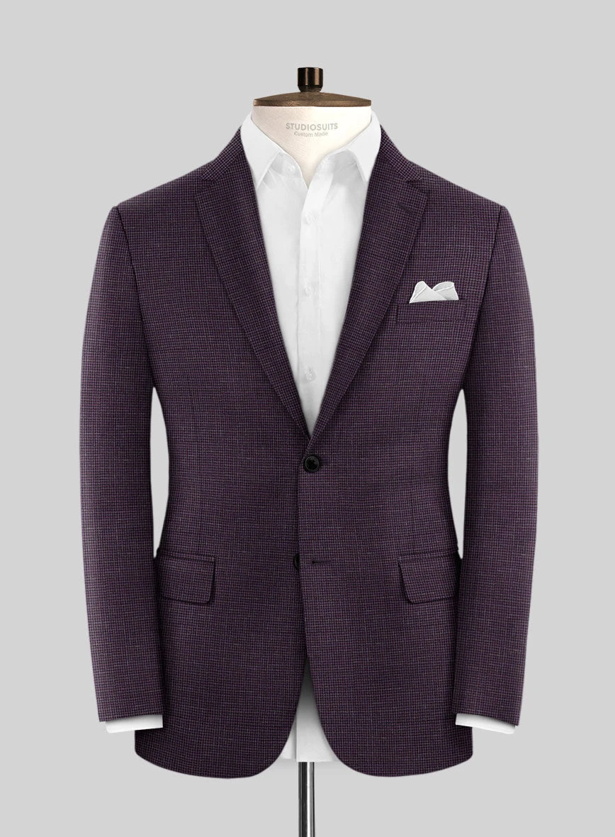 Italian Murano Nozo Purple Wool Linen Silk Jacket 1 Italian Murano Nozo Purple Wool Linen Silk Jacket