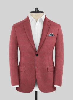 Italian Murano Radon Pink Wool Linen Silk Jacket