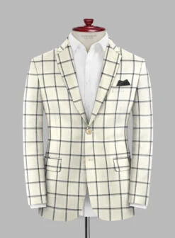 Italian Murano Recamo Ivory Wool Linen Silk Jacket