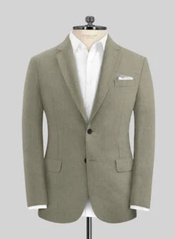 Italian Muted Green Linen Jacket