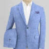 Italian Nile Blue Linen Suit