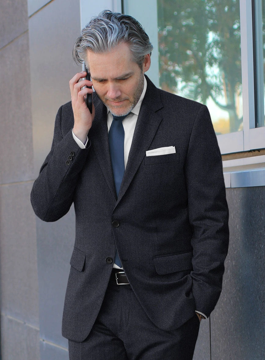 Italian Ombo Blue Birdseye Flannel Jacket 2 Italian Ombo Blue Birdseye Flannel Jacket - Image 2