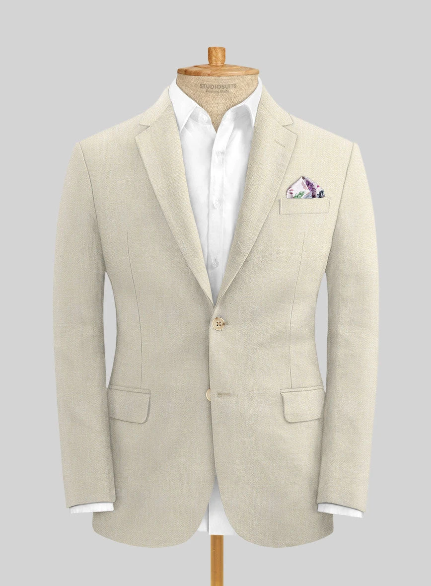 Italian Prato Beige Linen Suit 3 Italian Prato Beige Linen Suit - Image 3