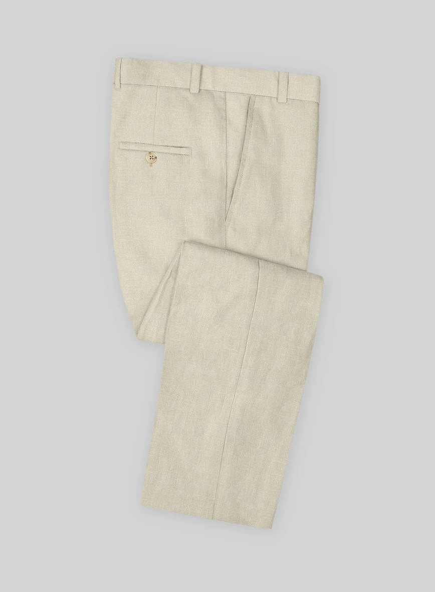 Italian Prato Beige Linen Suit 5 Italian Prato Beige Linen Suit - Image 5