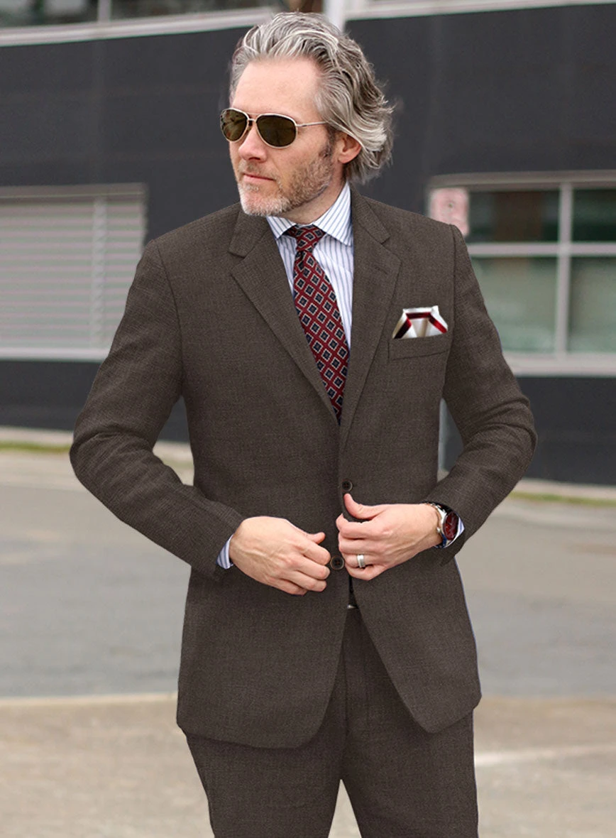 Italian Prato Brown Linen Suit 4 Italian Prato Brown Linen Suit - Image 4