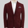 Italian Prato Maroon Linen Jacket