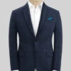 Italian Prato Oxford Blue Linen Jacket