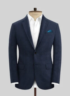 Italian Prato Oxford Blue Linen Suit 9 Italian Prato Oxford Blue Linen Suit -Tiano Suits Shop italianpratooxfrdbluelinensuitlk 2