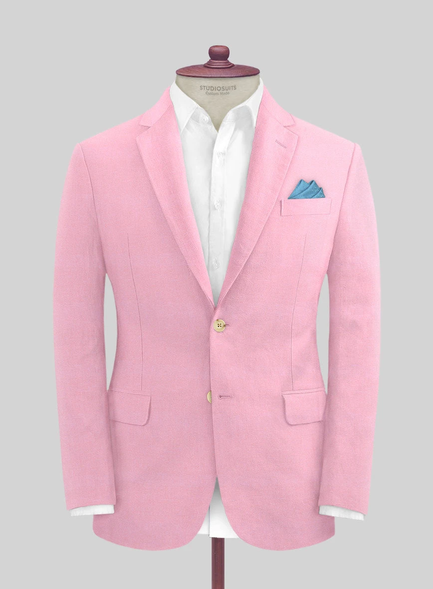Italian Prato Pink Linen Suit 3 Italian Prato Pink Linen Suit - Image 3