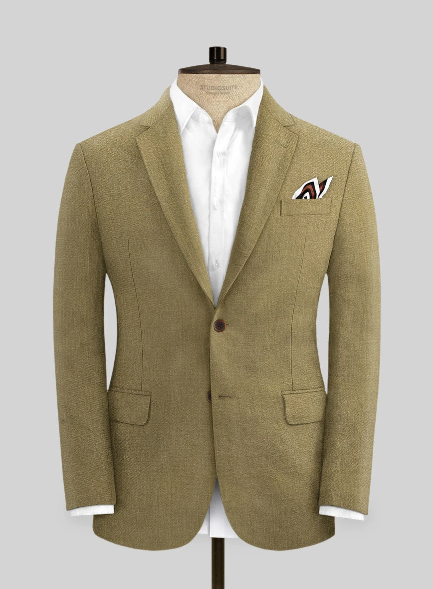 Italian Prato Tan Linen Suit 3 Italian Prato Tan Linen Suit - Image 3