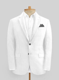 Italian Prato White Linen Jacket