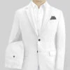 Italian Prato White Linen Suit
